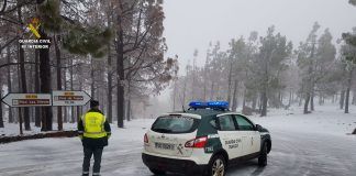La Guardia Civil solicita precaución a la hora de circular por las vías de la cumbre de Gran Canaria