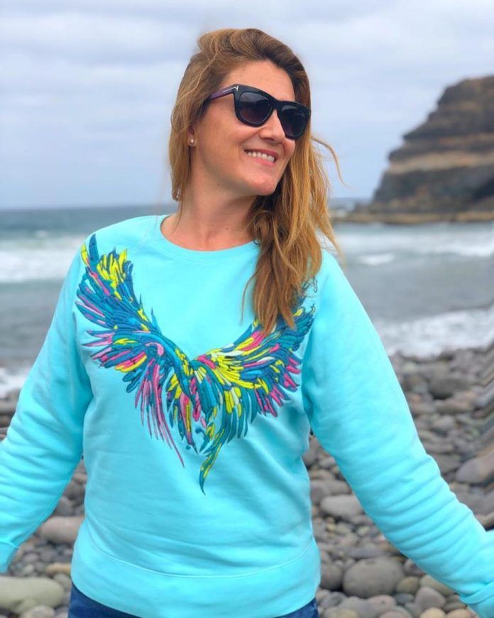 Carlota Corredera en la Playa de Los Molinos, Fuerteventura