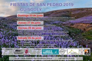 Cartel festividades San Pedro en Guisguey
