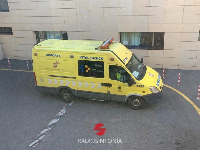 Ambulancia en el Hospital de Fuerteventura