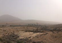 Paisaje con calima en Fuerteventura, archivo