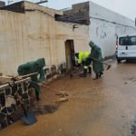 Trabajos de achique por las lluvias