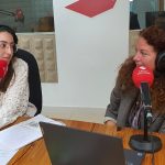 Fuensanta de la Cruz junto a Pilar Morcillo en los estudios de Radio Sintonía.