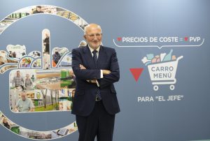Juan Roig, presidente de Mercadona, tras la celebración de la Rueda de Prensa 2022.