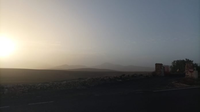 Imagen de la calima en Fuerteventura Imagen de la calima en Fuerteventura