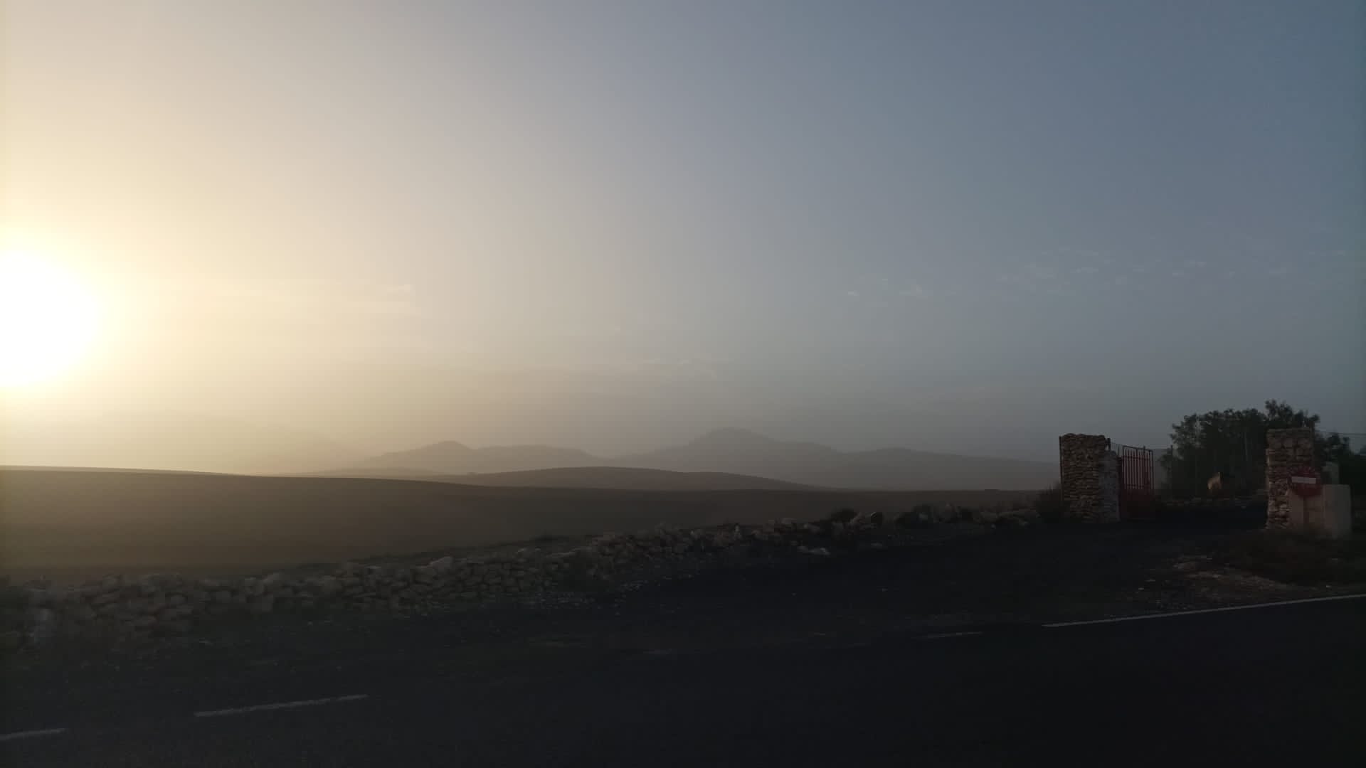Imagen de la calima en Fuerteventura