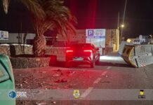 Dos conductores dan positivo en la prueba de alcoholemia en sendos accidentes de tráfico en La Oliva