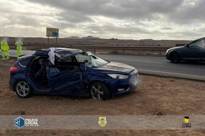 Accidente de tráfico en La Oliva Accidente de tráfico en La Oliva