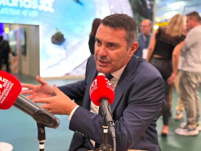 Oswaldo Betancort, presidente del Cabildo de Lanzarote en la WTM