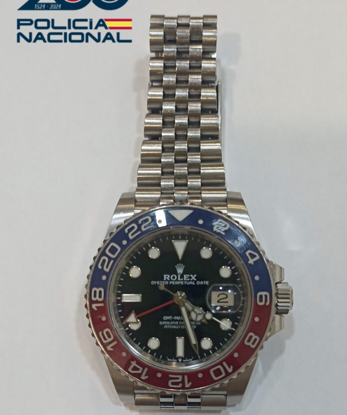 La Policía Nacional recupera un reloj de alta gama sustraído a un turista