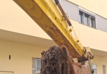 Imagen de acumulación de toallitas en el saneamiento en Puerto del Rosario.