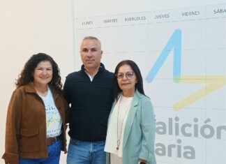 Imagen de los concejales de Coalición Canaria en Antigua