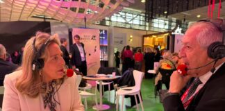 Marlene Figueroa junto a Santiago Travieso en la ITB | Radio Sintonía